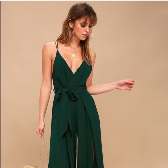 Lulus | Forest Green Jumpsuit - Picture 3 of 6